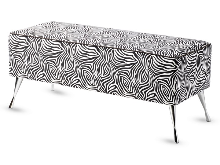 Ławka tapicerowana do przedpokoju Retro Zebra Styl Vintage