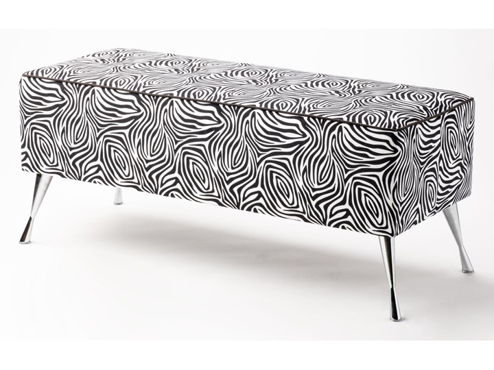 Ławka tapicerowana do przedpokoju Retro Zebra Styl Vintage