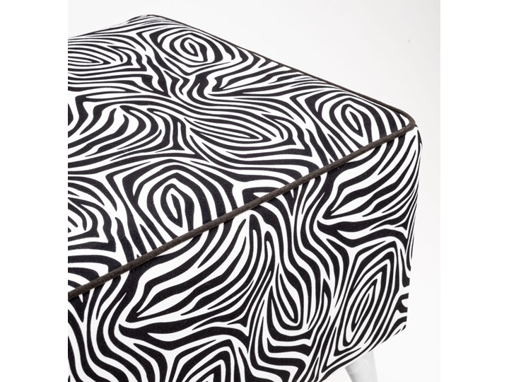 Ławka tapicerowana do przedpokoju Retro Zebra Kolor Czarny
