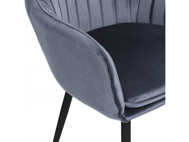 Krzesło aksamitne Sevilla velvet grafitowe Welur Skóra Tkanina Głębokość 56 cm Tapicerowane Metal Wysokość 86 cm Krzesło inspirowane Tworzywo sztuczne Szerokość 55 cm Kolor Szary Styl Nowoczesny