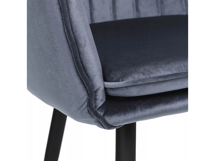 Krzesło aksamitne Sevilla velvet grafitowe Szerokość 55 cm Welur Krzesło inspirowane Głębokość 56 cm Tapicerowane Metal Skóra Styl Skandynawski Wysokość 86 cm Tkanina Tworzywo sztuczne Kolor Szary