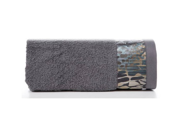 Ręcznik Eva Minge Carla stalowy w rozmiarze 70x140 z drukowaną bordiurą 70x140 cm Ręcznik kąpielowy Bawełna Kategoria Ręczniki