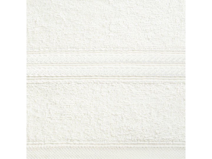 Ręcznik kąpielowy kremowy 50x90 frotte 450g/m2 elegancki, lśniąca bordiura, Lori 50x90 cm Bawełna Kolor Beżowy Kategoria Ręczniki