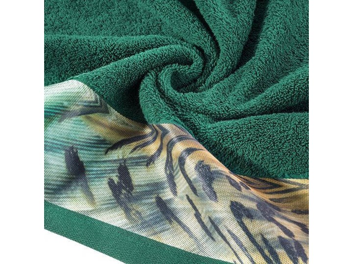 Ręcznik Eva Minge Collin zielony w rozmiarze 70x140 z drukowaną bordiurą Bawełna 70x140 cm Ręcznik kąpielowy Kategoria Ręczniki