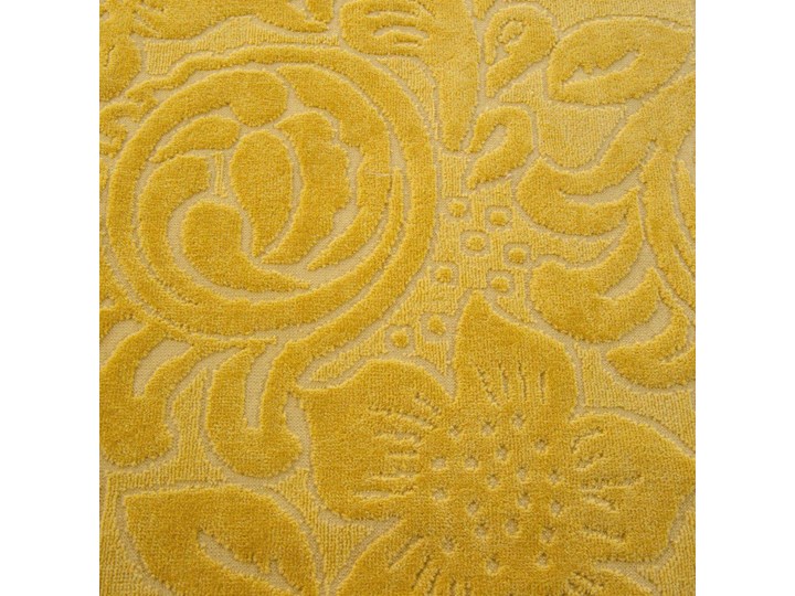 Welurowy ręcznik kąpielowy 50x90 musztardowy 390 g/m2 elegancki zdobiony na całej powierzchni żakardowym wzorem kwiatowym 50x90 cm Bawełna Frotte Kategoria Ręczniki