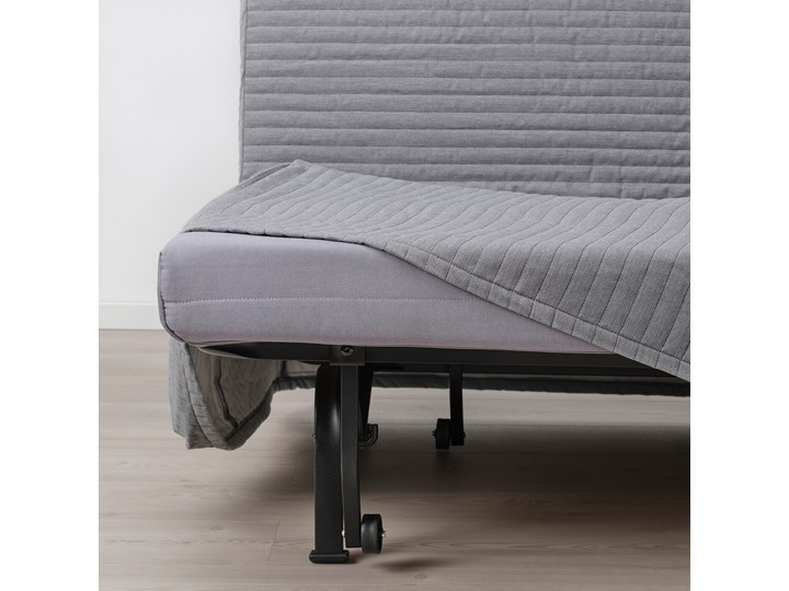 IKEA LYCKSELE LÖVÅS Fotel rozkładany, Knisa jasnoszary, Szerokość: 80 cm Bawełna Wysokość 87 cm Tkanina Tworzywo sztuczne Głębokość 100 cm Styl Nowoczesny