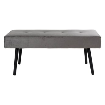 Szara aksamitna ławka Bonami Essentials Skiby
