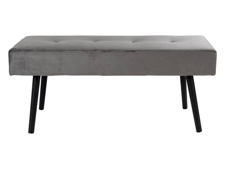 Szara aksamitna ławka loomi.design Skiby Pomieszczenie Przedpokój