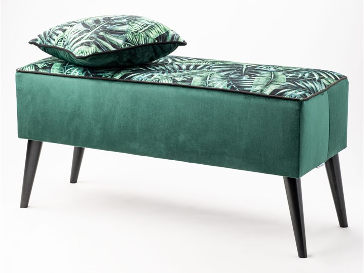 Ławka tapicerowana do przedpokoju Retro Palm Materiał obicia Skóra ekologiczna Styl Vintage
