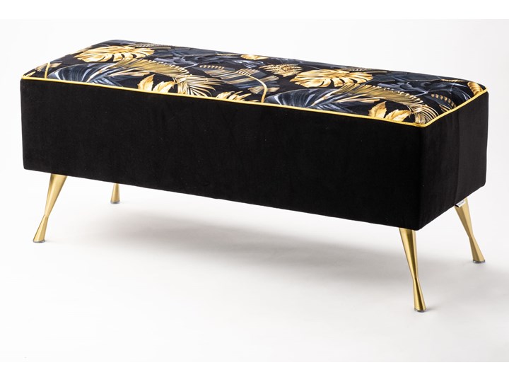 Ławka tapicerowana do przedpokoju Retro Fancy Gold Styl Vintage