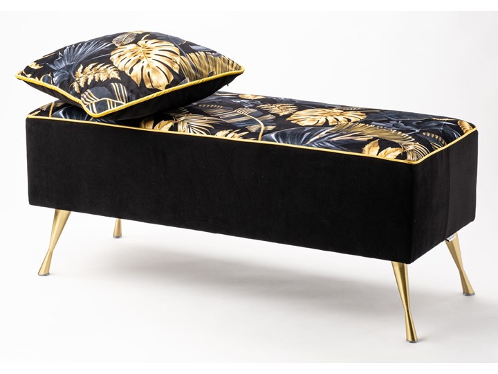 Ławka tapicerowana do przedpokoju Retro Fancy Gold Kategoria Ławki do salonu Materiał nóżek Metal