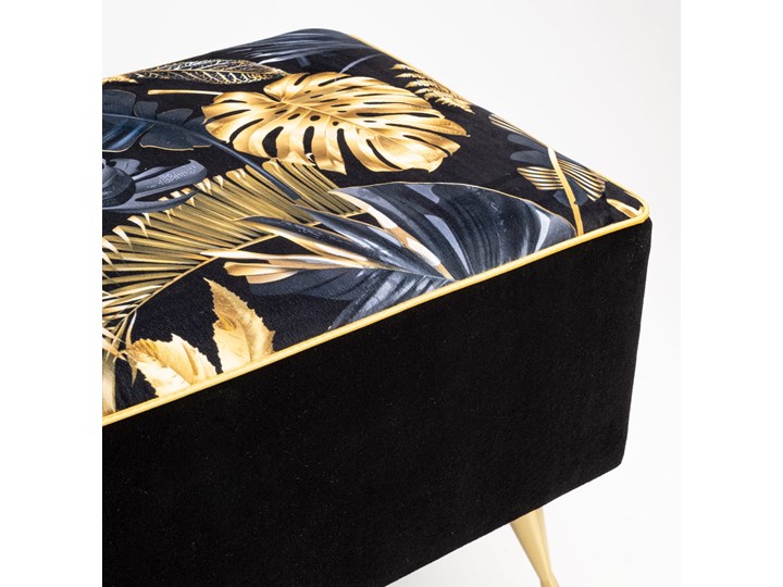 Ławka tapicerowana do przedpokoju Retro Fancy Gold Materiał obicia Tkanina