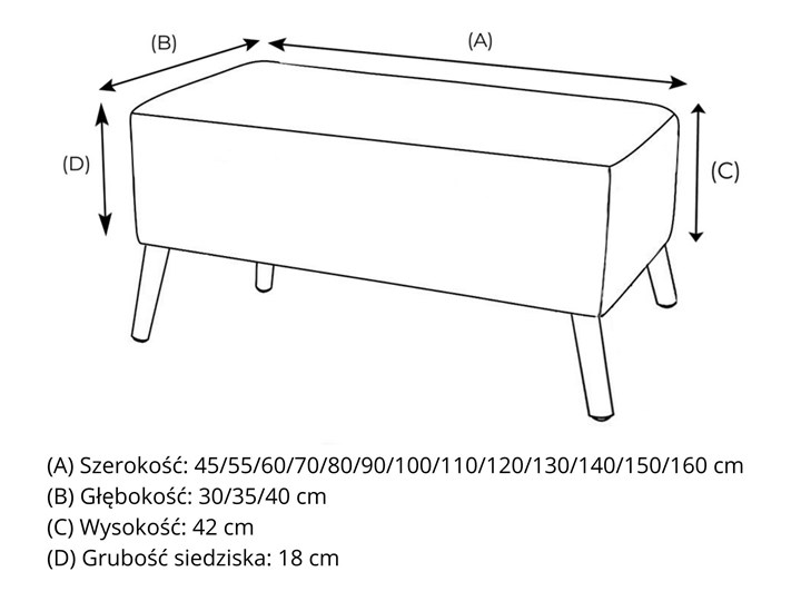 Ławka tapicerowana do przedpokoju Retro Hexagons Materiał nóżek Drewno