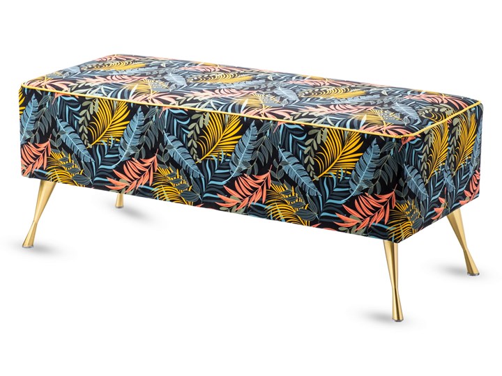 Ławka tapicerowana do przedpokoju Retro Tropic Materiał obicia Tkanina
