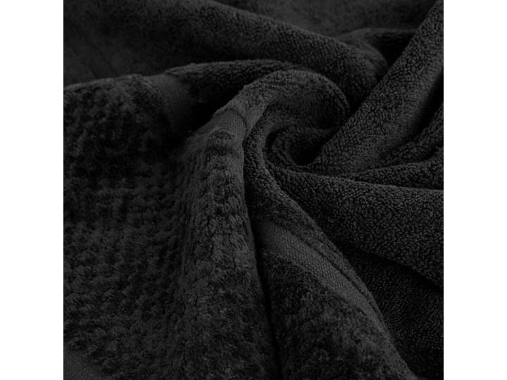 Ręcznik kąpielowy czarny 50x90 frotte 550g/m2 elegancki z welurową bordiurą, Ibiza Bawełna 50x90 cm Kategoria Ręczniki