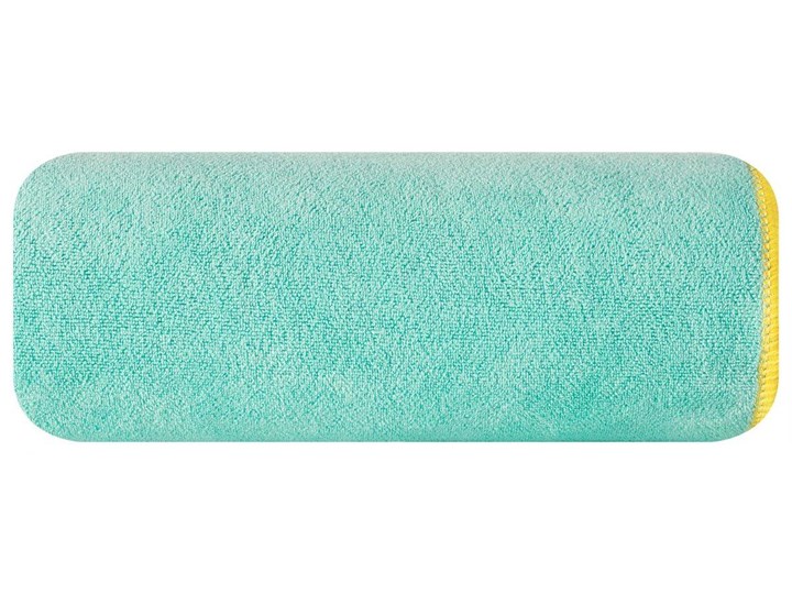 Ręcznik plażowy z mikrofibry niebieski z żółtą lamówką szybkoschnący rozmiar 80x160 idealny na plażę, basen, siłownię Ręcznik kąpielowy 80x160 cm Kolor Żółty Ręcznik z kapturkiem Kategoria Ręczniki