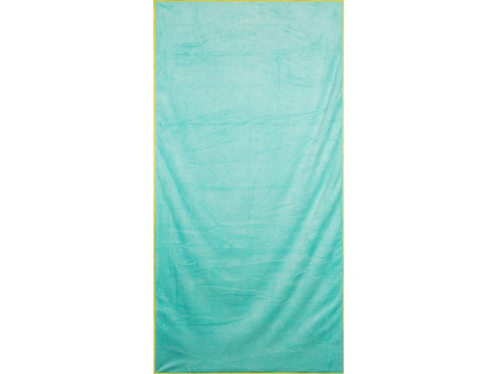 Ręcznik plażowy z mikrofibry niebieski z żółtą lamówką szybkoschnący rozmiar 80x160 idealny na plażę, basen, siłownię 80x160 cm Ręcznik z kapturkiem Ręcznik kąpielowy Kolor Żółty Kategoria Ręczniki