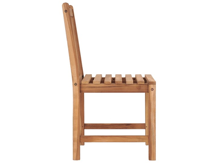 vidaXL Krzesła ogrodowe, 4 szt., z poduszkami, lite drewno tekowe Tworzywo sztuczne Kolor Biały