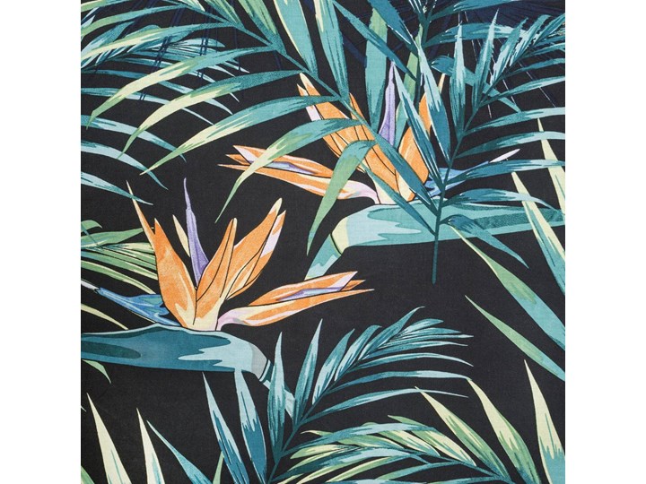 Pościel 160x200 bawełniana czarna zielona kwiaty liście, komplet pościeli dla dwóch osób Bawełna 160x200 cm Kolor Zielony Pomieszczenie Pościel do sypialni