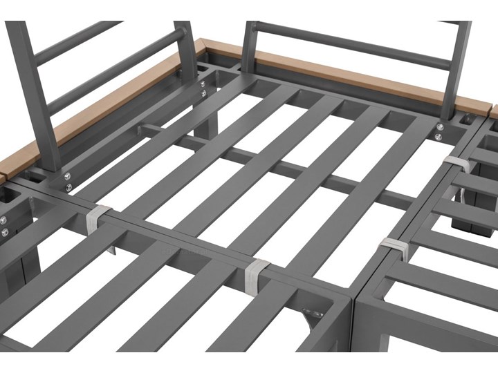 Narożnik ogrodowy aluminiowy BALI szaro-brązowy Zestawy wypoczynkowe Zawartość zestawu Sofa Aluminium Zawartość zestawu Stolik