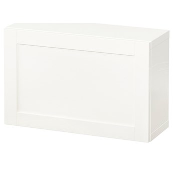 IKEA BESTÅ Kombinacja szafek ściennych, Biały/Hanviken biały, 60x22x38 cm