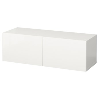 IKEA BESTÅ Kombinacja szafek ściennych, Biały/Selsviken biały, 120x42x38 cm