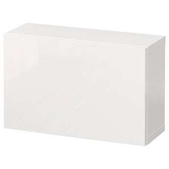 IKEA BESTÅ Kombinacja szafek ściennych, Biały/Selsviken połysk/biel, 60x22x38 cm