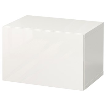 IKEA BESTÅ Kombinacja szafek ściennych, Biały/Selsviken połysk/biel, 60x42x38 cm