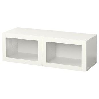 IKEA BESTÅ Kombinacja szafek ściennych, Biały/Sindvik biały, 120x42x38 cm