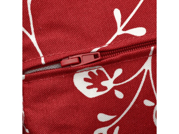 IKEA EKTORP Sofa 3-osobowa z szezlongiem, Virestad czerwony/biały, Szerokość: 252 cm Stała konstrukcja Powierzchnia spania