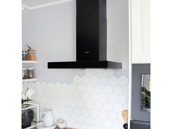 Okap kuchenny VERTA 60.1 BLACK Szerokość 60 cm Okap przyścienny Poziom hałasu 63 dB