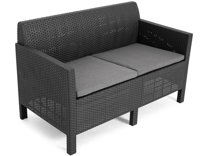 Komplet ogrodowy ORLANDO SET 4-osobowy - grafitowy Drewno Kategoria Zestawy mebli ogrodowych Tworzywo sztuczne Zestawy kawowe Rattan Zestawy wypoczynkowe Zawartość zestawu Sofa