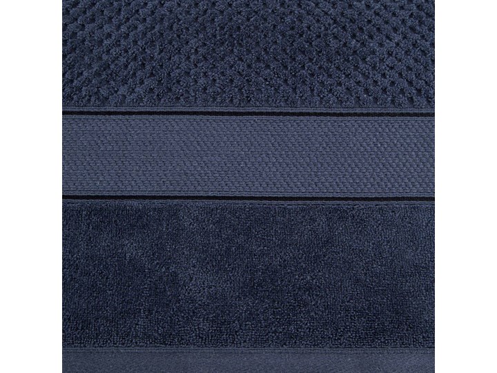 Ręcznik kąpielowy granatowy 50x90 frotte 500g/m2 elegancki z welurową bordiurą, Jessi Bawełna 50x90 cm Kategoria Ręczniki
