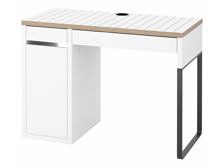 IKEA MICKE Biurko, Biały/antracyt, 105x50 cm Szerokość 105 cm Płyta MDF Kategoria Biurka
