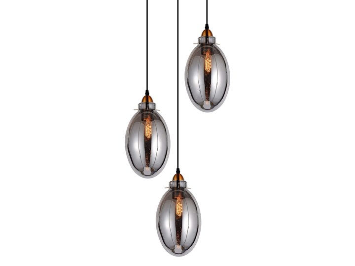 POTRÓJNA NOWOCZESNA LAMPA WISZĄCA LOFT DYMIONA RENTON W3-RD Lampa z kloszem Lampa z abażurem Kategoria Lampy wiszące