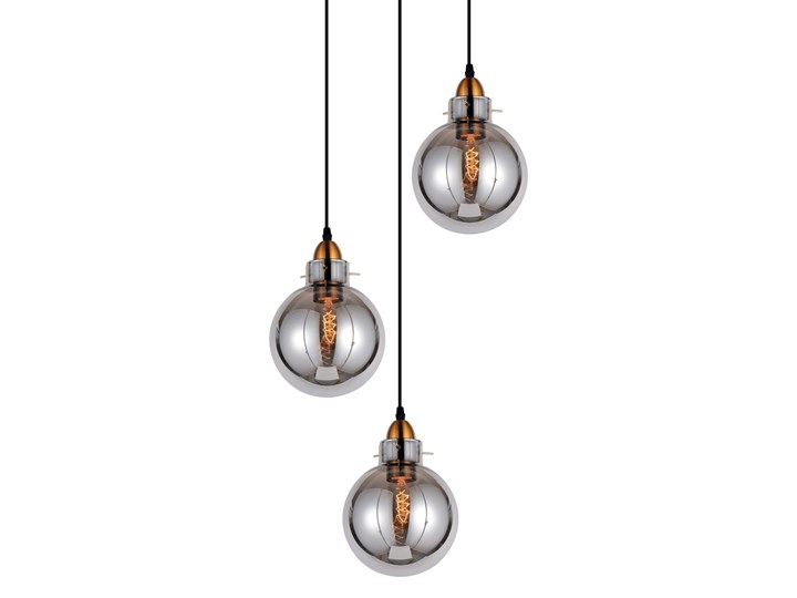 POTRÓJNA NOWOCZESNA LAMPA WISZĄCA LOFT DYMIONA CALVI W3-RD Lampa z kloszem Lampa z abażurem Styl Industrialny