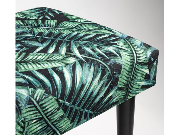 Ławka tapicerowana PALM Kolor Zielony Materiał nóżek Drewno