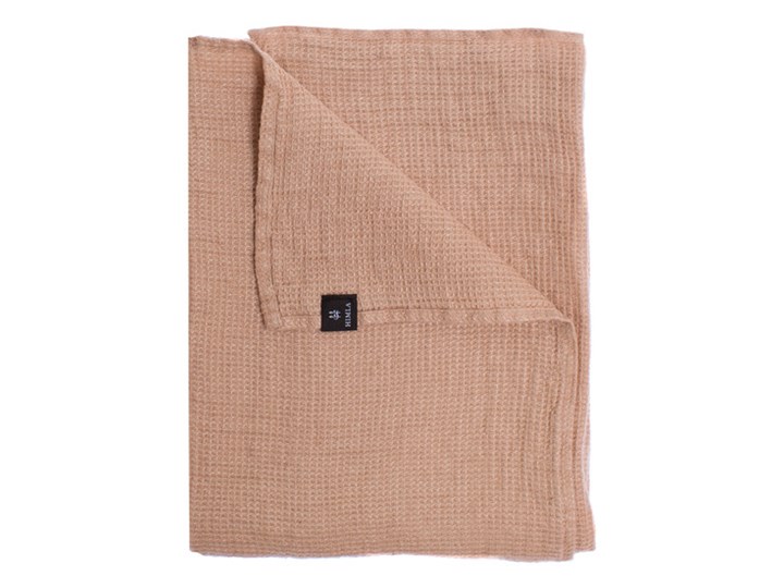 Różowy Nude lniany ręcznik 70x135 Fresh Laundry w waflowy wzór HIMLA