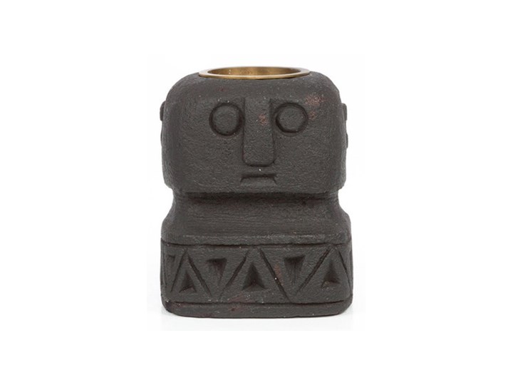 Czarny świecznik Sumba Stone 26 z piaskowca BAZAR BIZAR Kategoria Świeczniki i świece