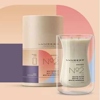 Świeca zapachowa sojowa - Nastrój No 2 Biała róża lilia - Queen Wave 500 ml - LUMEEGO CANDLES