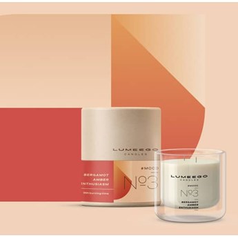 Świeca zapachowa sojowa - Nastrój No 3 Bergamotka Bursztyn - Petite 150 ml - LUMEEGO CANDLES