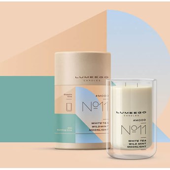 Świeca zapachowa sojowa - Nastrój No 11 Mięta Biała herbata - Doppio 275 ml - LUMEEGO CANDLES