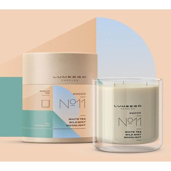 Świeca zapachowa sojowa - Nastrój No 11 Mięta Biała herbata - Magnum 800 ml - LUMEEGO CANDLES