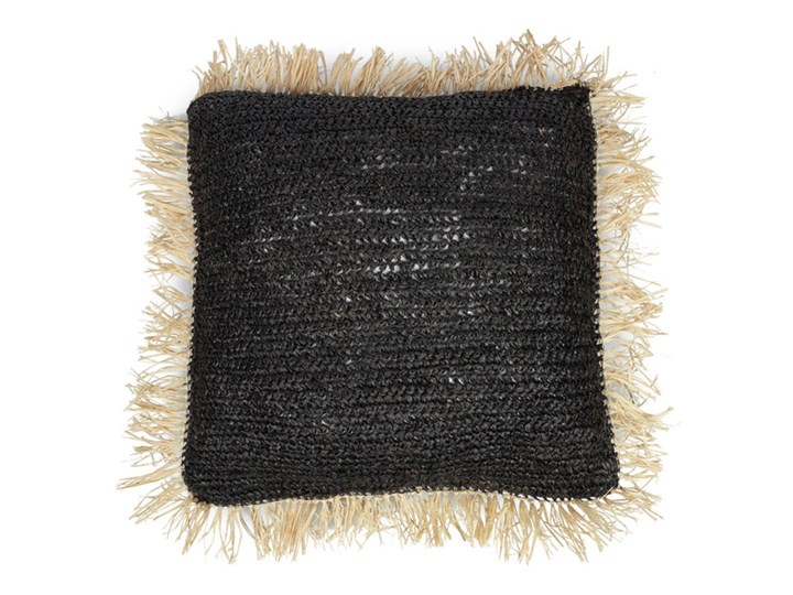 Zestaw 3 sztuki ozdobne koszyki do przechowywania Beaded Flowers z bambusa i koralików BAZAR BIZAR Prostokątne 60x60 cm Poduszka dekoracyjna Kwadratowe Okrągłe Pomieszczenie Salon