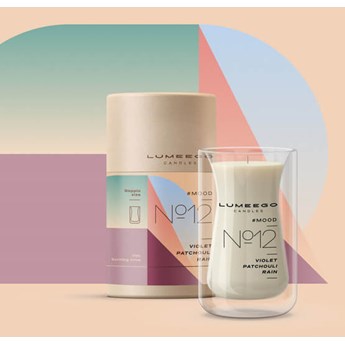 Świeca zapachowa sojowa - Nastrój No 12 Fiołek Paczula - Doppio Wave 250 ml - LUMEEGO CANDLES