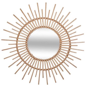 JELINA wiklinowe lustro ścienne w kształcie słońca, Ø 76 cm
