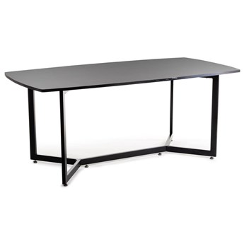 MARILLO stół jadalniany w kolorze czarnym na metalowych nogach, 180x75x90
