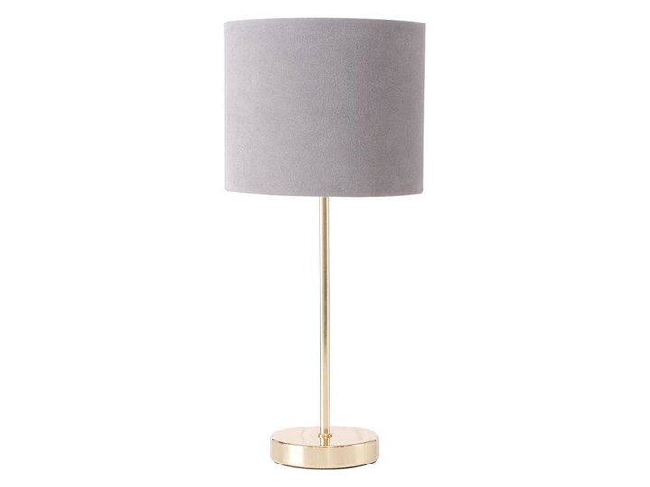 LORIE lampa stołowa szara na metalowej nóżce, 18x40 cm Styl Klasyczny Styl Glamour