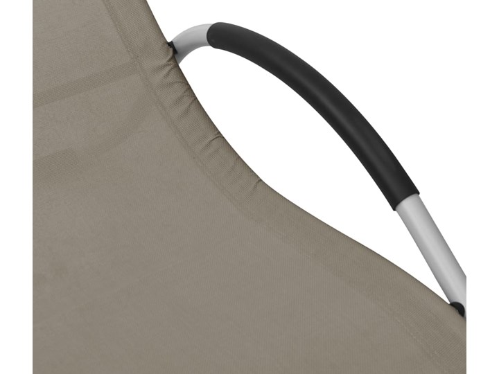 vidaXL Leżak, tworzywo textilene, taupe i szary Metal Aluminium Kategoria Leżaki ogrodowe