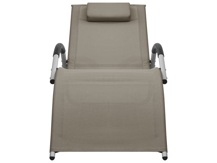 vidaXL Leżaki, tworzywo textilene, 2 szt., szaro-taupe Aluminium Metal Kategoria Leżaki ogrodowe